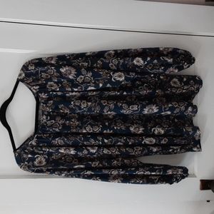 Mia + Tess Sheer floral blouse